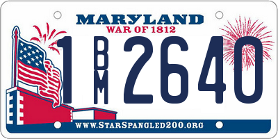 MD license plate 1BM2640