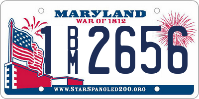 MD license plate 1BM2656