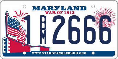 MD license plate 1BM2666