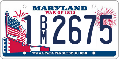 MD license plate 1BM2675