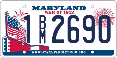 MD license plate 1BM2690