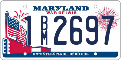 MD license plate 1BM2697