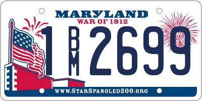 MD license plate 1BM2699