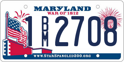 MD license plate 1BM2708