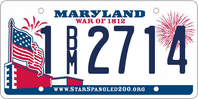 MD license plate 1BM2714