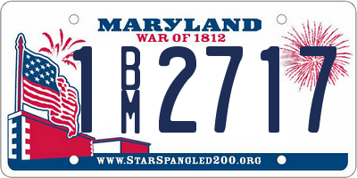 MD license plate 1BM2717