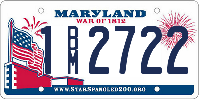 MD license plate 1BM2722