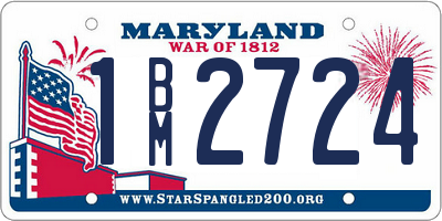 MD license plate 1BM2724