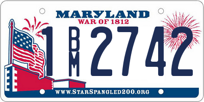 MD license plate 1BM2742