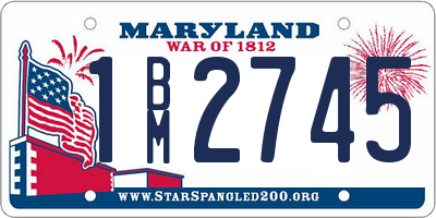 MD license plate 1BM2745