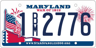 MD license plate 1BM2776