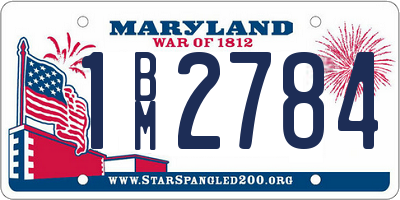 MD license plate 1BM2784