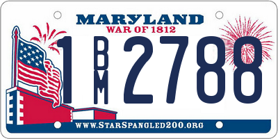 MD license plate 1BM2788