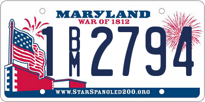 MD license plate 1BM2794