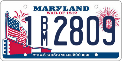 MD license plate 1BM2809