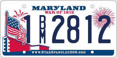 MD license plate 1BM2812
