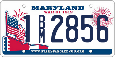 MD license plate 1BM2856