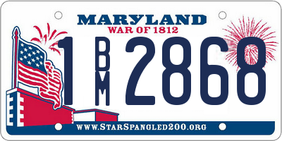 MD license plate 1BM2868