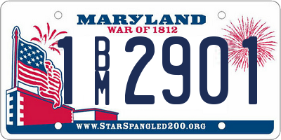 MD license plate 1BM2901