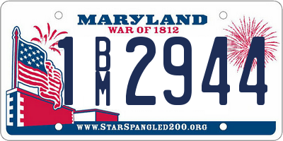 MD license plate 1BM2944