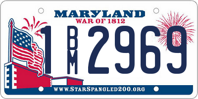 MD license plate 1BM2969