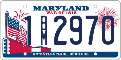 MD license plate 1BM2970