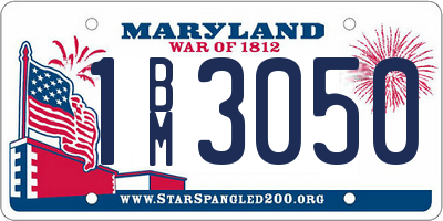 MD license plate 1BM3050
