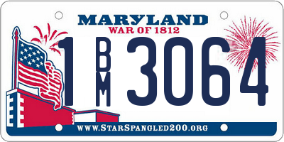 MD license plate 1BM3064