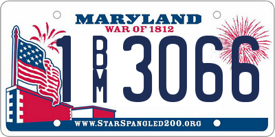 MD license plate 1BM3066