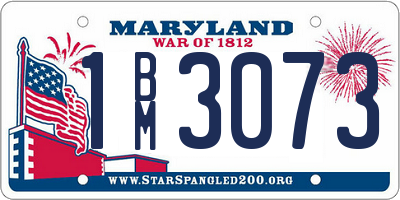 MD license plate 1BM3073