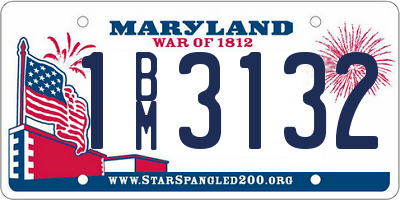 MD license plate 1BM3132