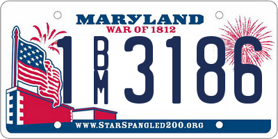 MD license plate 1BM3186