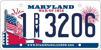 MD license plate 1BM3206