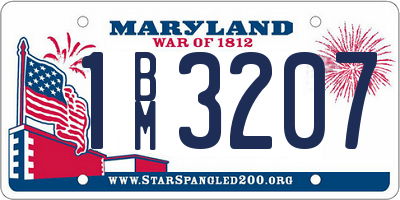 MD license plate 1BM3207