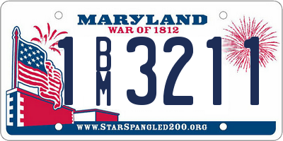 MD license plate 1BM3211