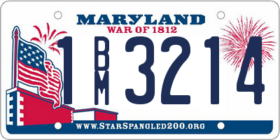 MD license plate 1BM3214