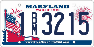 MD license plate 1BM3215