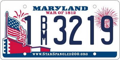 MD license plate 1BM3219