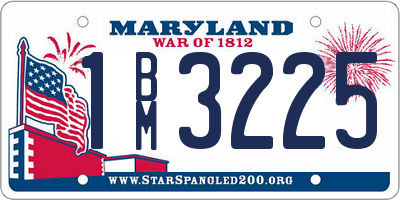 MD license plate 1BM3225