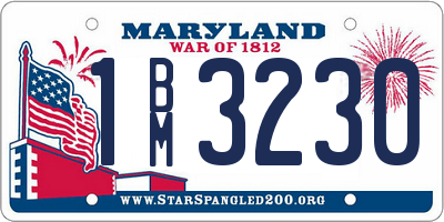 MD license plate 1BM3230