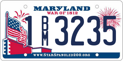 MD license plate 1BM3235
