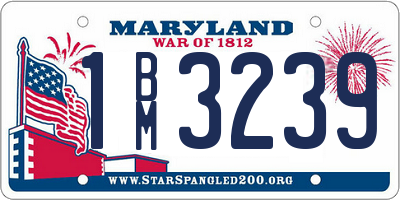 MD license plate 1BM3239