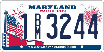 MD license plate 1BM3244