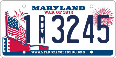 MD license plate 1BM3245