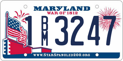 MD license plate 1BM3247