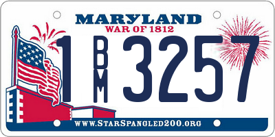 MD license plate 1BM3257