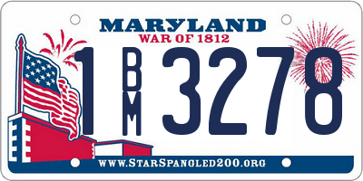 MD license plate 1BM3278