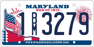 MD license plate 1BM3279