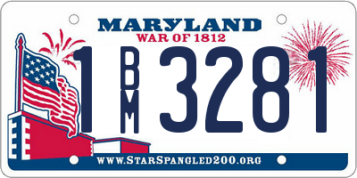 MD license plate 1BM3281