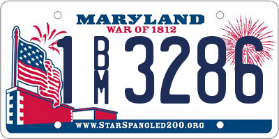 MD license plate 1BM3286